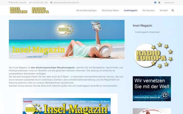 Screenshot of inselmagazin-teneriffa.es