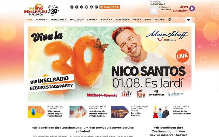 Screenshot of inselradio.com