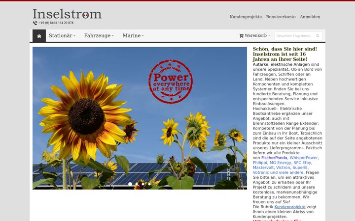 Screenshot of inselstrom.com