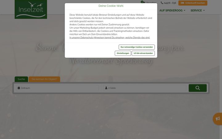 Screenshot of inselzeit.de