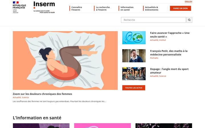 Screenshot of inserm.fr