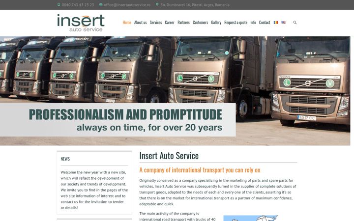 Screenshot of insertautoservice.ro