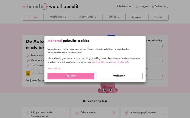 Screenshot of inshared.nl