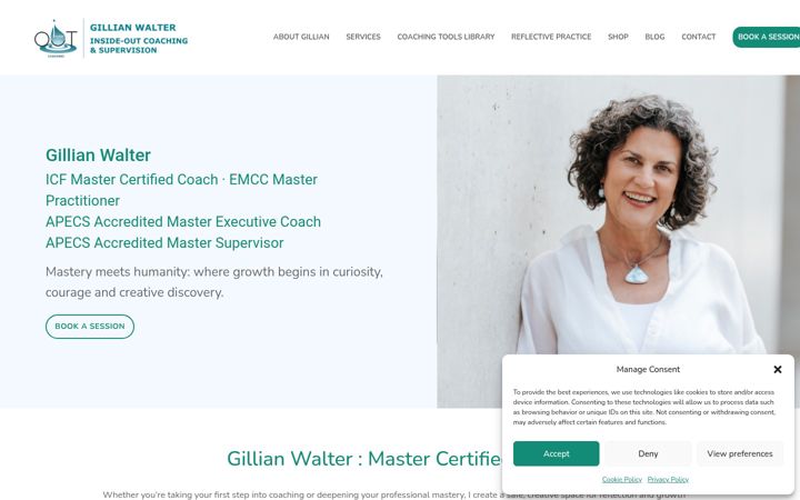 Captură de ecran a inside-out-coaching.com