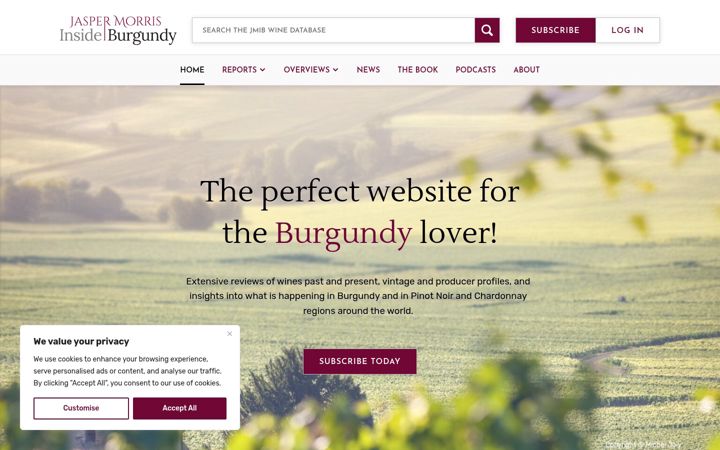 Screenshot of insideburgundy.com