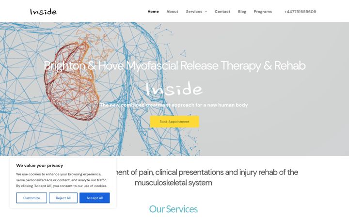 Screenshot of insideclinicalmassage.com