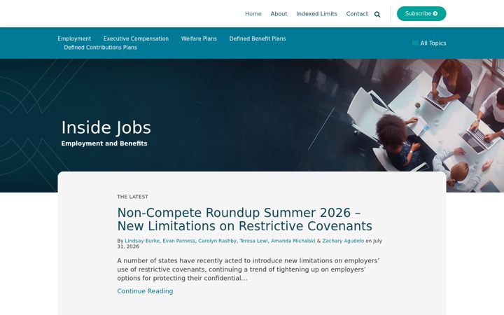 Screenshot of insidecompensation.com