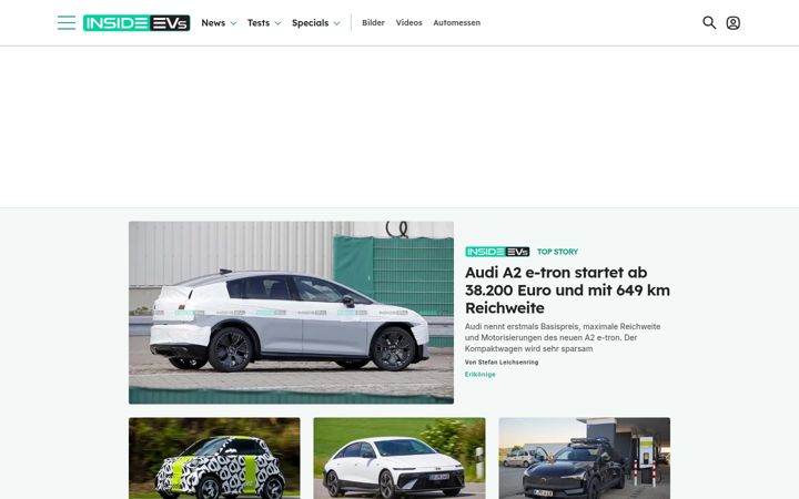 Screenshot of insideevs.de