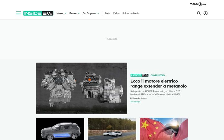 Screenshot of insideevs.it