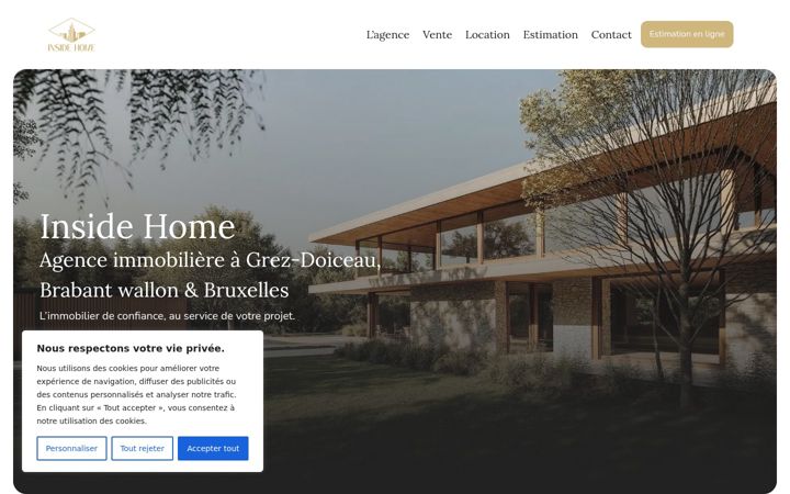 Screenshot of insidehome.be
