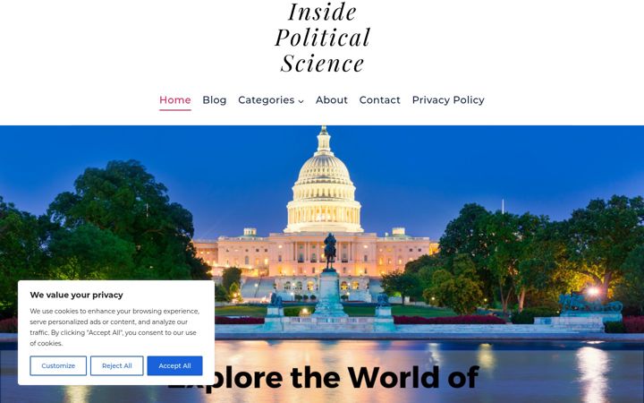 Screenshot of insidepoliticalscience.com