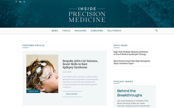 Screenshot of insideprecisionmedicine.com