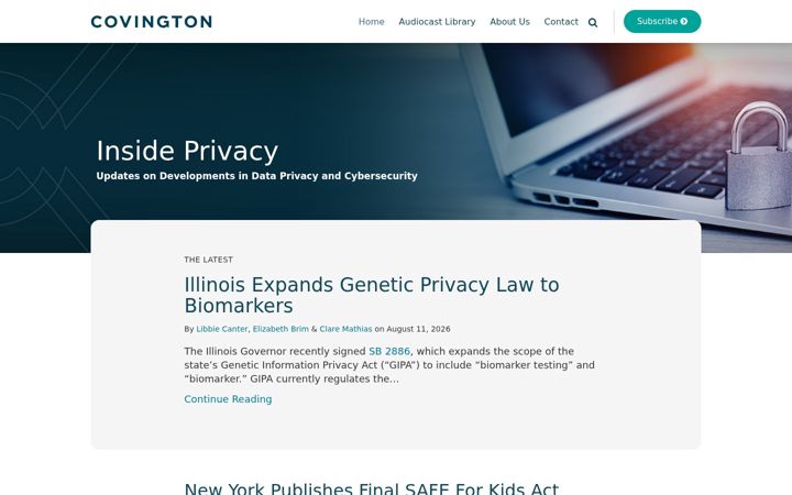 Screenshot of insideprivacy.com
