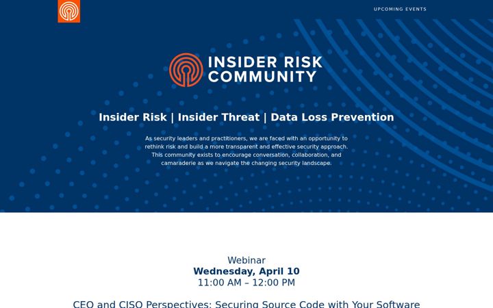 Screenshot of insiderriskmanagement.community