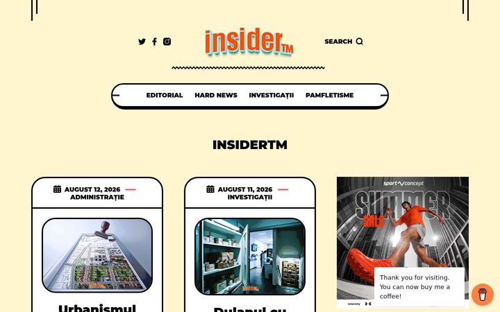 Screenshot of insidertm.ro