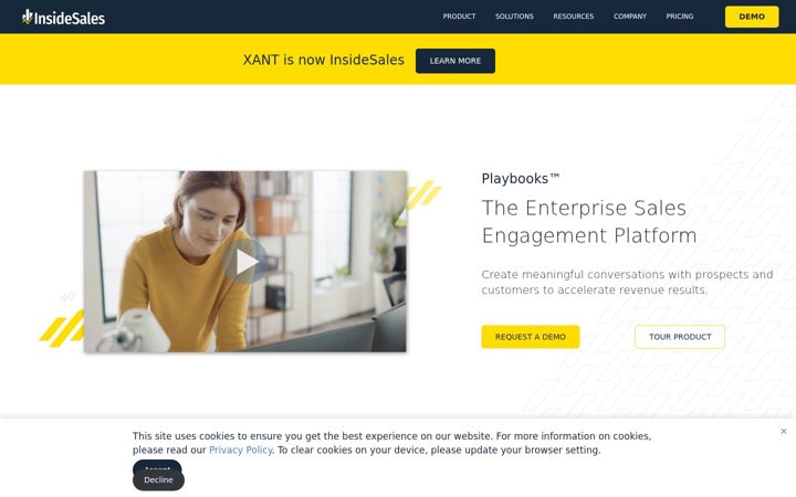 Screenshot of insidesales.com