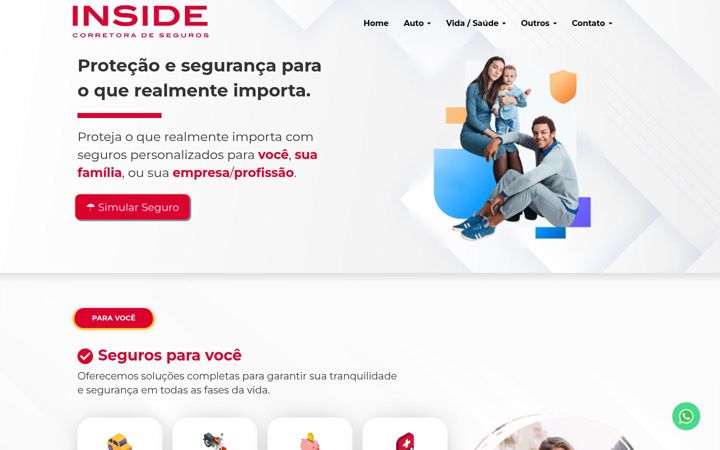 Screenshot of insideseguros.com.br