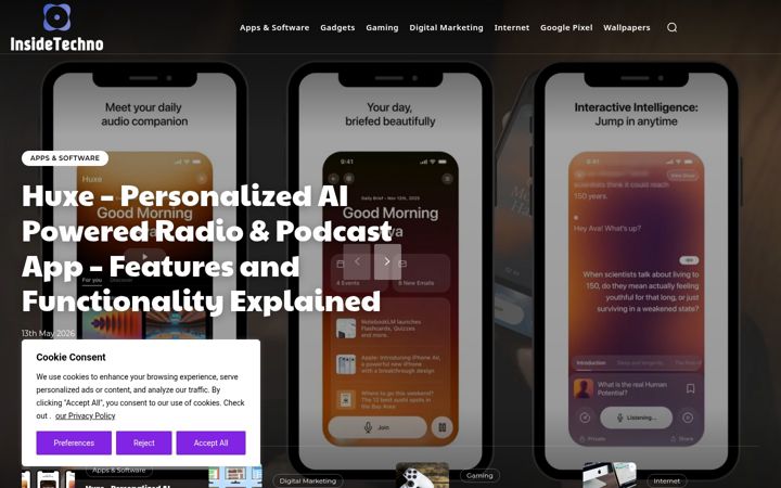 Screenshot of insidetechno.com