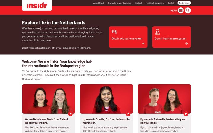 Screenshot of insidr.nl