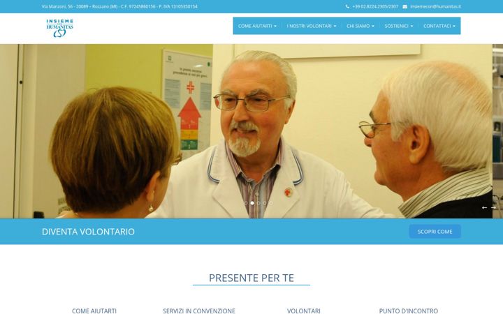 Screenshot of insiemeconhumanitas.it