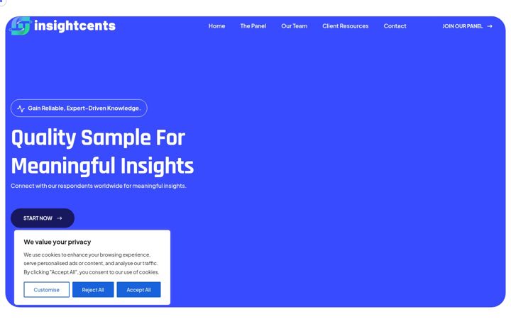 Screenshot of insightcents.com