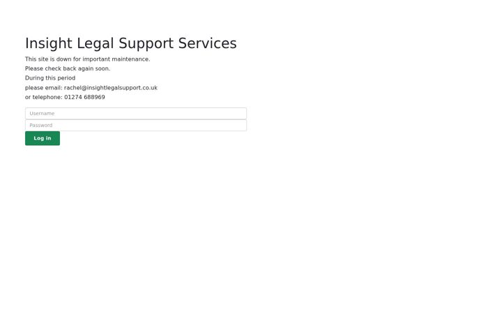 Screenshot of insightlegalsupport.co.uk