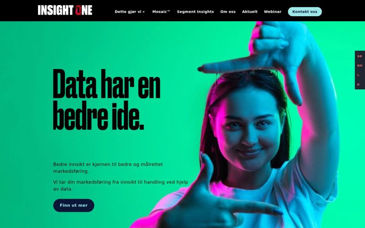 Screenshot stránky insightone.no