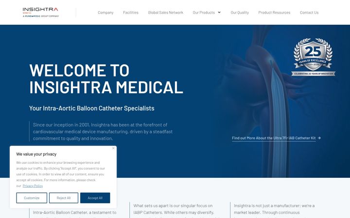 Screenshot of insightra.com