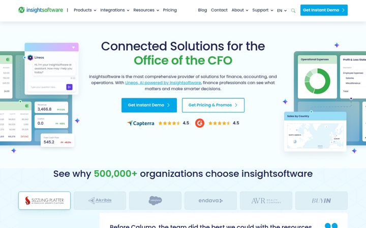 Screenshot of insightsoftware.com