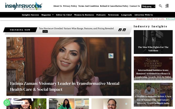 Екранна снимка на insightssuccess.com