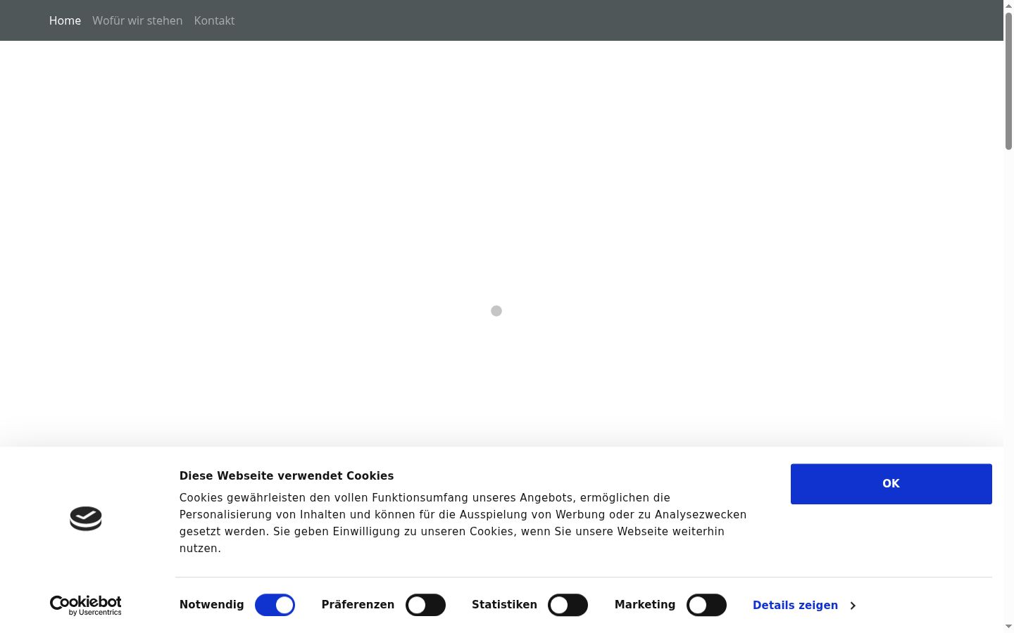 Screenshot tal-banner tal-kunsens muri qabel kwalunkwe interazzjoni