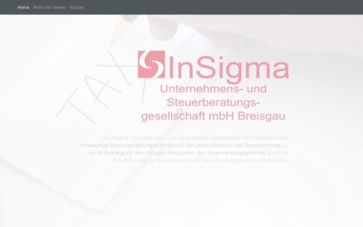 Screenshot of insigma-gruppe.de