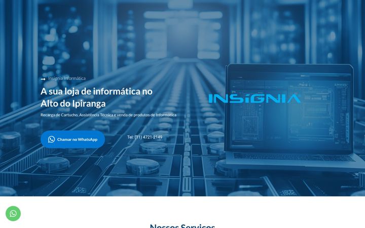Screenshot of insignia.com.br