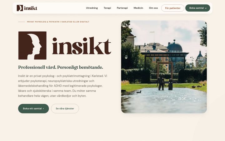 Screenshot of insiktpsykologi.se
