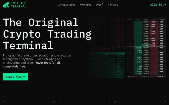 Screenshot of insilicoterminal.com