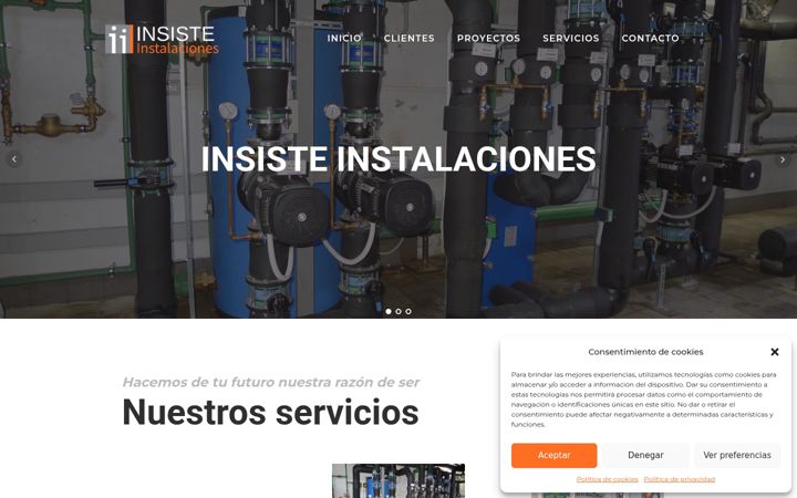 Screenshot of insisteinstalaciones.com
