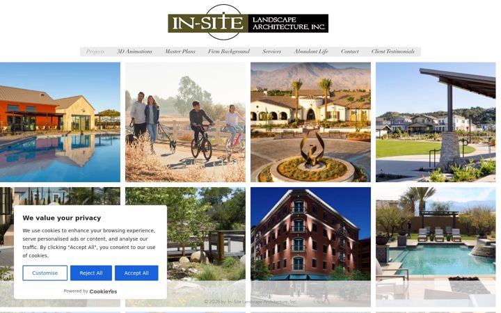 Screenshot of insitelandarch.com