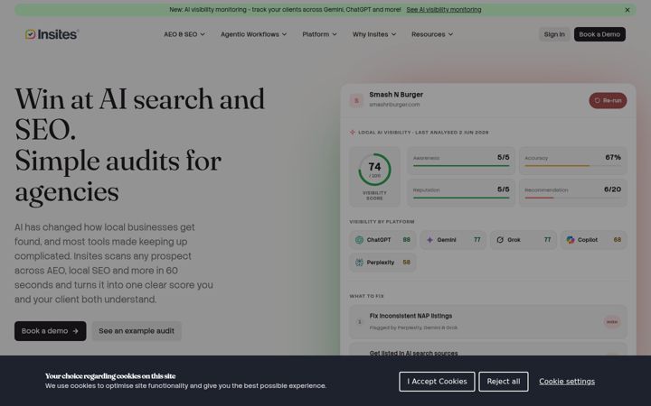Screenshot van insites.com
