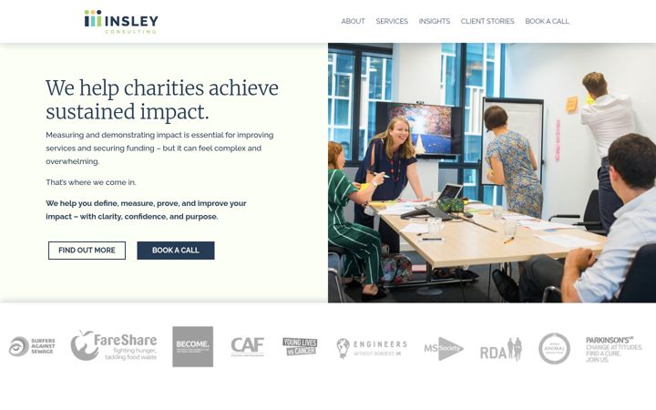 Screenshot of insleyconsulting.com