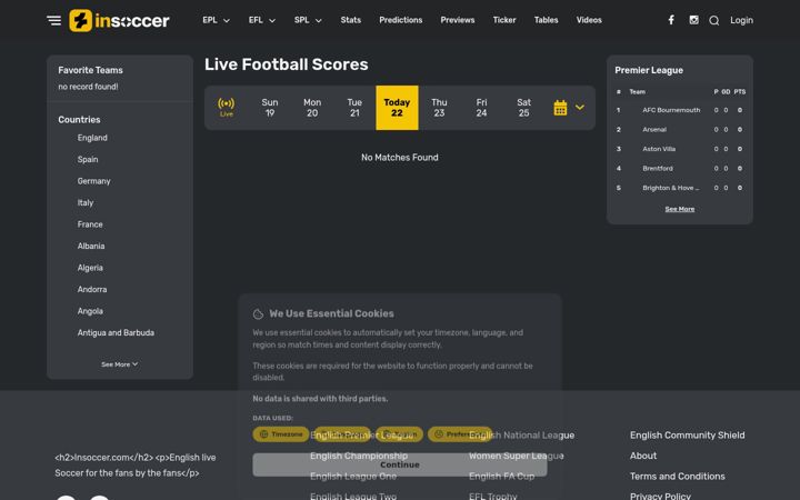Екранна снимка на insoccer.com