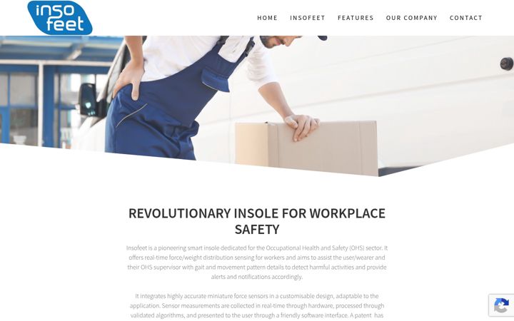 Screenshot of insofeet.com