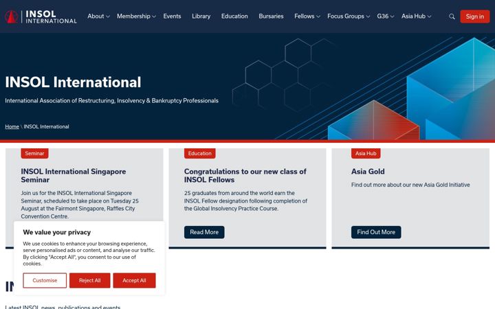 Screenshot of insol.org