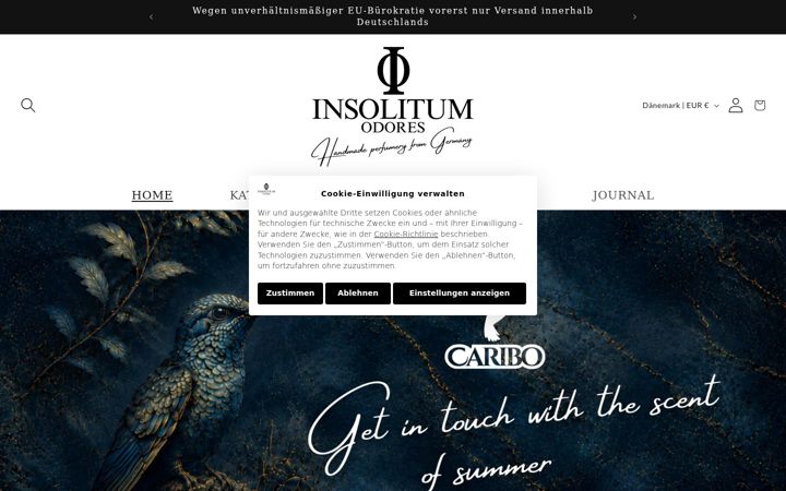 Screenshot of insolitum-odores.com