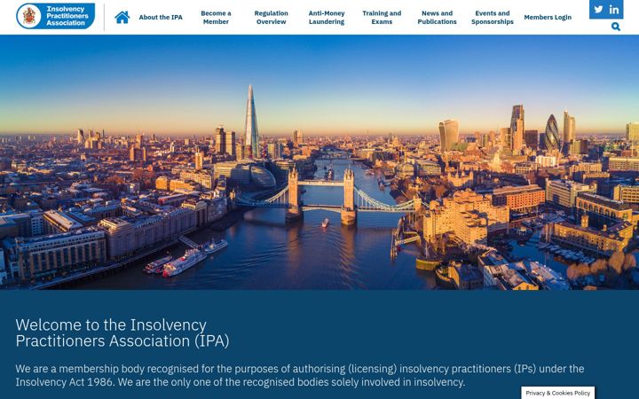 Screenshot of insolvency-practitioners.org.uk