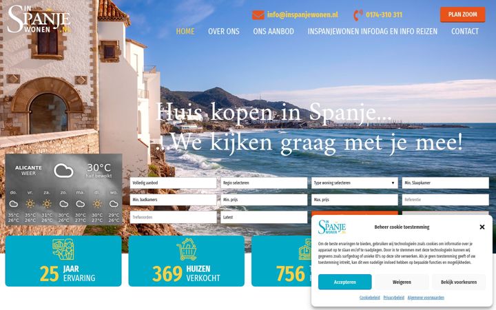 Screenshot of inspanjewonen.nl