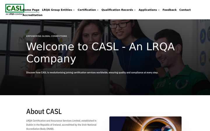 Screenshot of inspectioncasl.com
