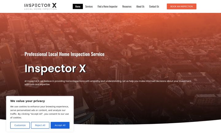 Screenshot of inspector-x.com