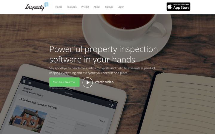 Screenshot of inspecty.com