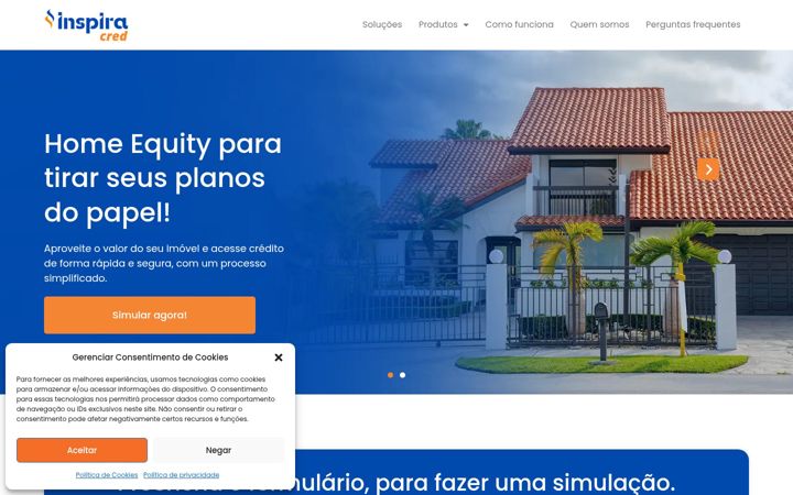 Screenshot of inspiracred.com.br