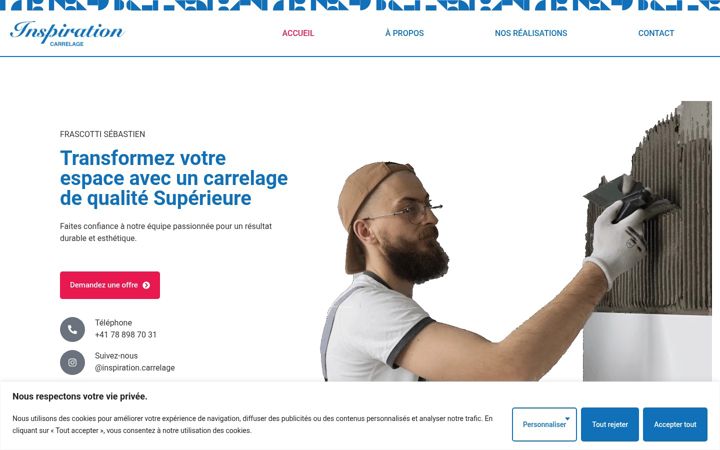 Screenshot of inspiration-carrelage.ch